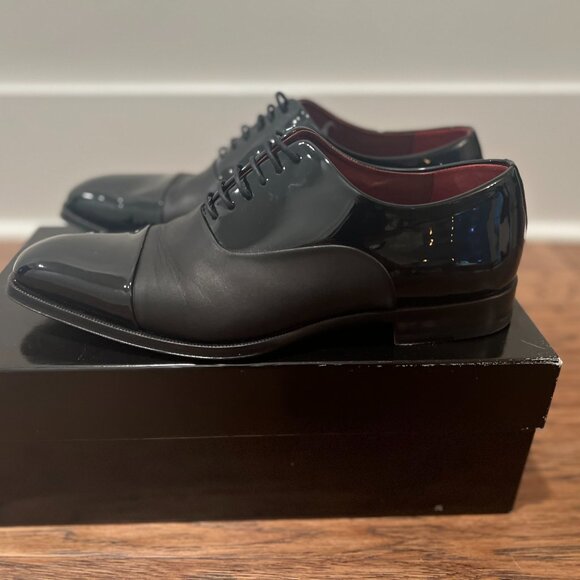MAGNANNI CESAR PATENT LEATHER CAP TOE black - SIZE 9.5 - Picture 2 of 8